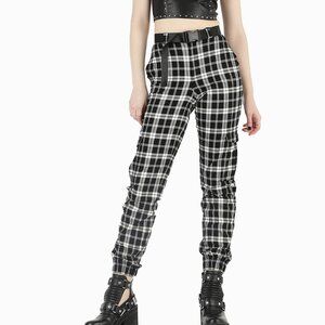 Tartan Noir Utility Cargo Pants